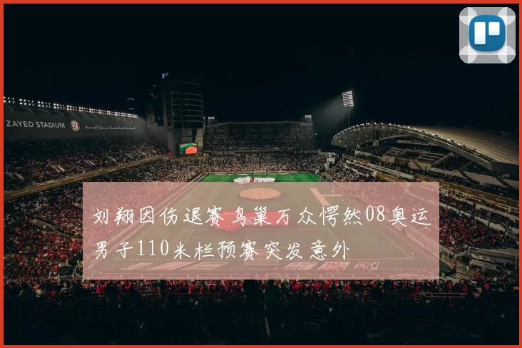 刘翔因伤退赛鸟巢万众愕然08奥运男子110米栏预赛突发意外